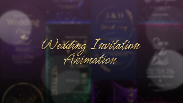 Wedding Invitation Animation Titles template preview