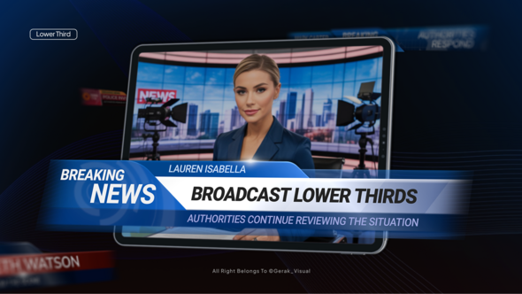 News Broadcast Lower Thirds Elements template preview