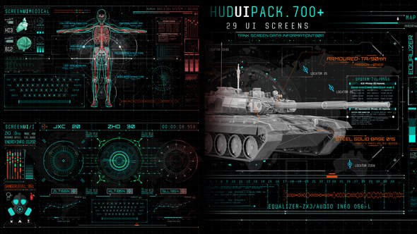 Hud UI Pack 700+ Video Displays template preview