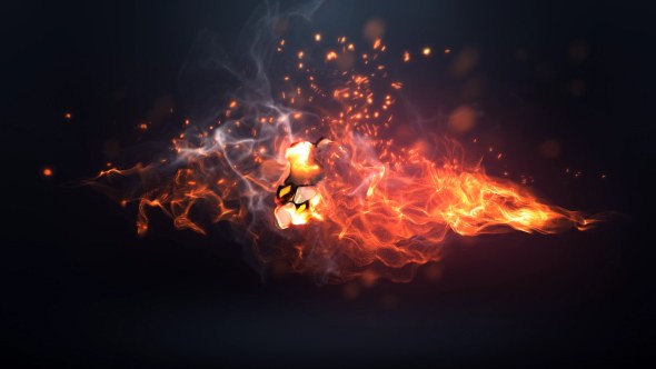Fire Logo Intro Video Displays template preview