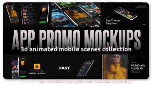 Videohive Mobile Mockup Collection - App Promo Video Displays template preview