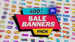 Animated Sale Banners Pack for Premiere Pro: Editable & Responsive Black Friday Discounts & More Premiere Pro template preview
