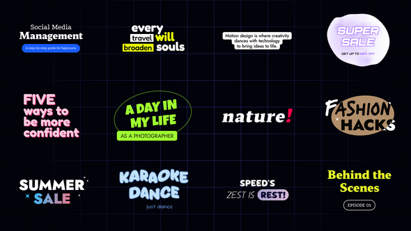 Videohive Social Media Titles 55868991 Titles template preview
