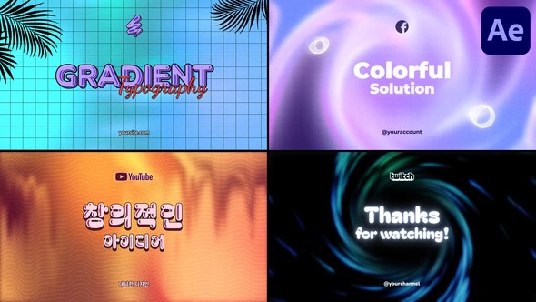 Videohive Gradient Typography for After Effects 55194858 Titles template preview