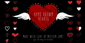 Hand Drawn Hearts Video Displays template preview