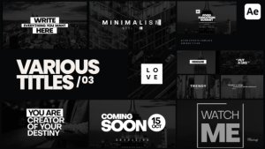 Videohive Various Titles 03 Titles template preview