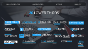 Lower Thirds Video Displays template preview