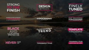 Videohive Typography Titles | AE 45407624 Titles template preview