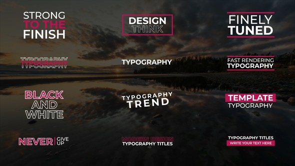 Videohive Typography Titles | AE 45407624 Titles template preview