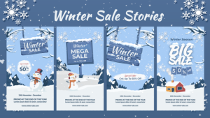 Videohive Winter Sale Stories Video Displays template preview