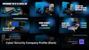 Videohive Intro/Opening - Cyber Security Company Profile Dark Ver. After Effects Project Files Openers template preview