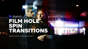 Film Hole Spin Transitions Premiere Pro template preview