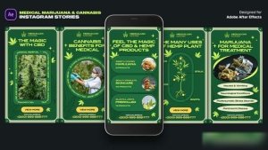Videohive Medical Marijuana and Cannabis Stories Openers template preview