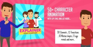Character Animation Composer - Explainer Video Toolkit Video Displays template preview