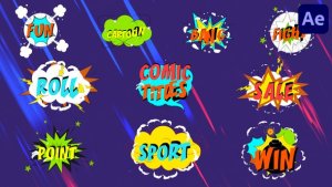 Videohive Comic Titles | After Effects 36022673 Titles template preview