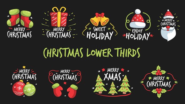 Videohive Christmas Lower Thirds 22910386 Titles template preview