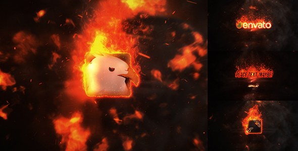 Videohive Exploding Burning Logo Reveal Openers template preview