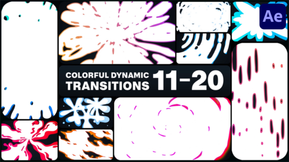 Videohive Colorful Dynamic Transitions for After Effects Elements template preview
