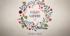 Hello Nature — Floral Pack v2 Video Displays template preview