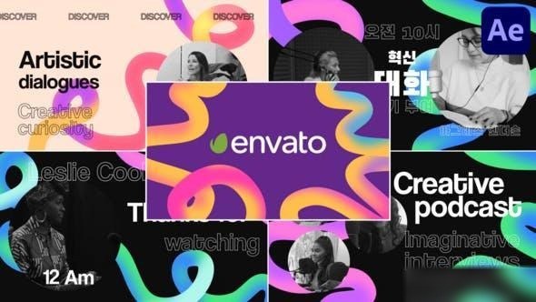 Videohive Creative Podcast Slides for After Effects Openers template preview