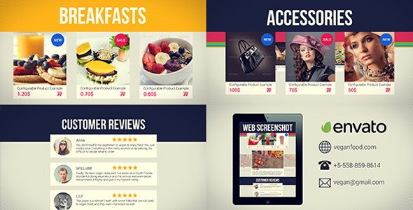Online Store Promo Video Displays template preview