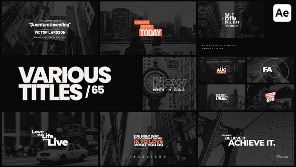Videohive Various Titles 65 Titles template preview