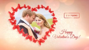 Sweet Butterflies: Valentine's Day Card Video Displays template preview