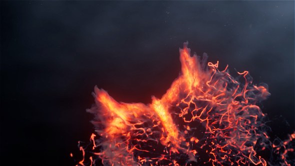 Videohive Phoenix Burning Fire Logo Logo Stings template preview