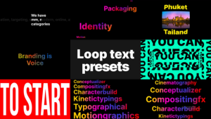 Videohive Looping Text List Animation Video Displays template preview