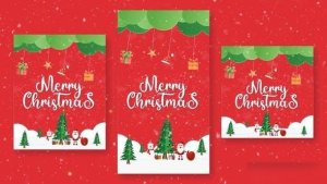 Videohive Merry Christmas Intro Instagram Vertical Openers template preview