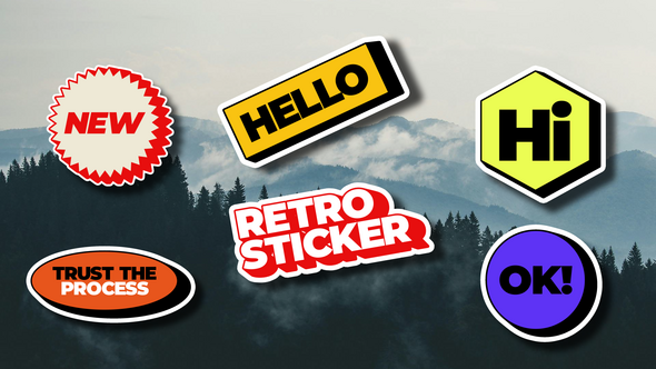 Videohive Animated Stickers | AE Titles template preview