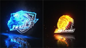 Videohive Epic Fire Logo Reveal Gold&Silver Logo Stings template preview