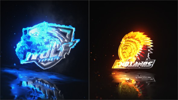 Videohive Epic Fire Logo Reveal Gold&Silver Logo Stings template preview