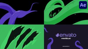 Videohive Anime Tentacles Logo Opener for After Effects Logo Stings template preview