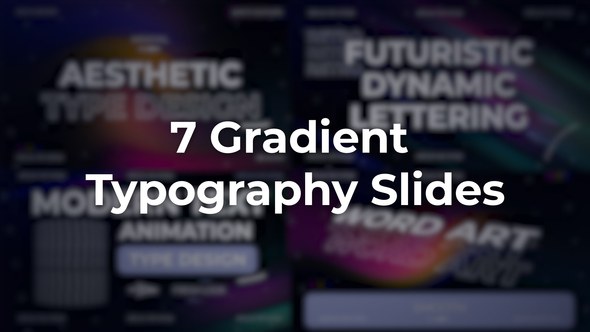 Videohive Gradient Typography Titles template preview