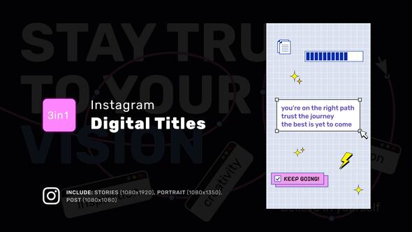 Videohive Digital Titles Reels Video Displays template preview