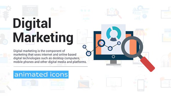 Videohive Digital Marketing Icons Elements template preview