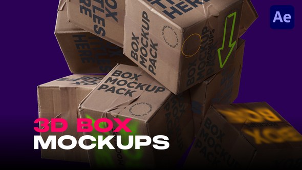 Videohive Dynamic 3D Box Mockups Elements template preview