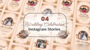 Videohive Wedding Celebration Instagram Stories Openers template preview