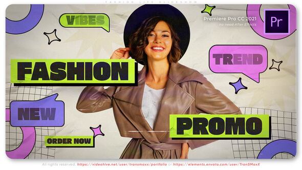 Fashion Life Slideshow Premiere Pro template preview