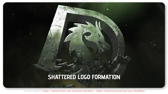 Videohive Shattered Logo Formation Logo Stings template preview