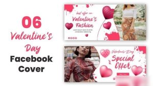 Videohive Valentine Day Facebook Cover Openers template preview