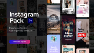 Instagram Pack for Premiere Pro Premiere Pro template preview