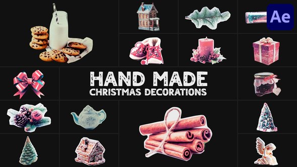Videohive Hand Made Christmas Decorations | After Effects Elements template preview