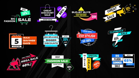 Videohive Discounts Badges Titles template preview