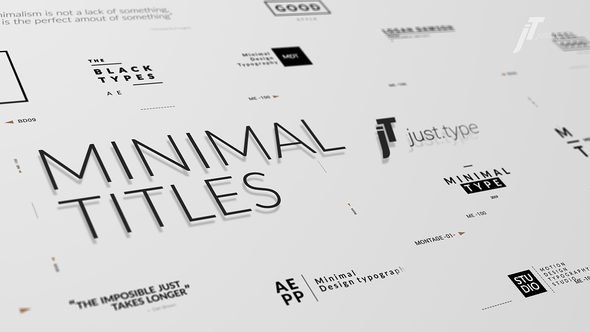 Videohive Just Type | Minimal Titles Titles template preview