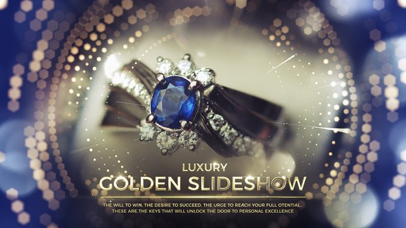 Videohive Luxury Golden Slideshow Video Displays template preview