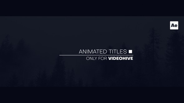 Videohive Animated Titles 41881607 Titles template preview