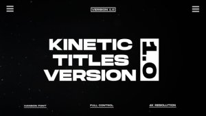 Videohive Kinetic Titles 2.0 | After Effects 49176917 Titles template preview