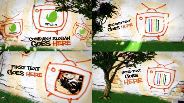 Videohive Urban TV wall Video Displays template preview